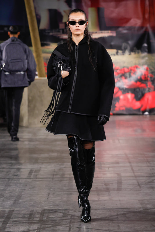 NEOPRENE ZIP UP HOODED JACKET