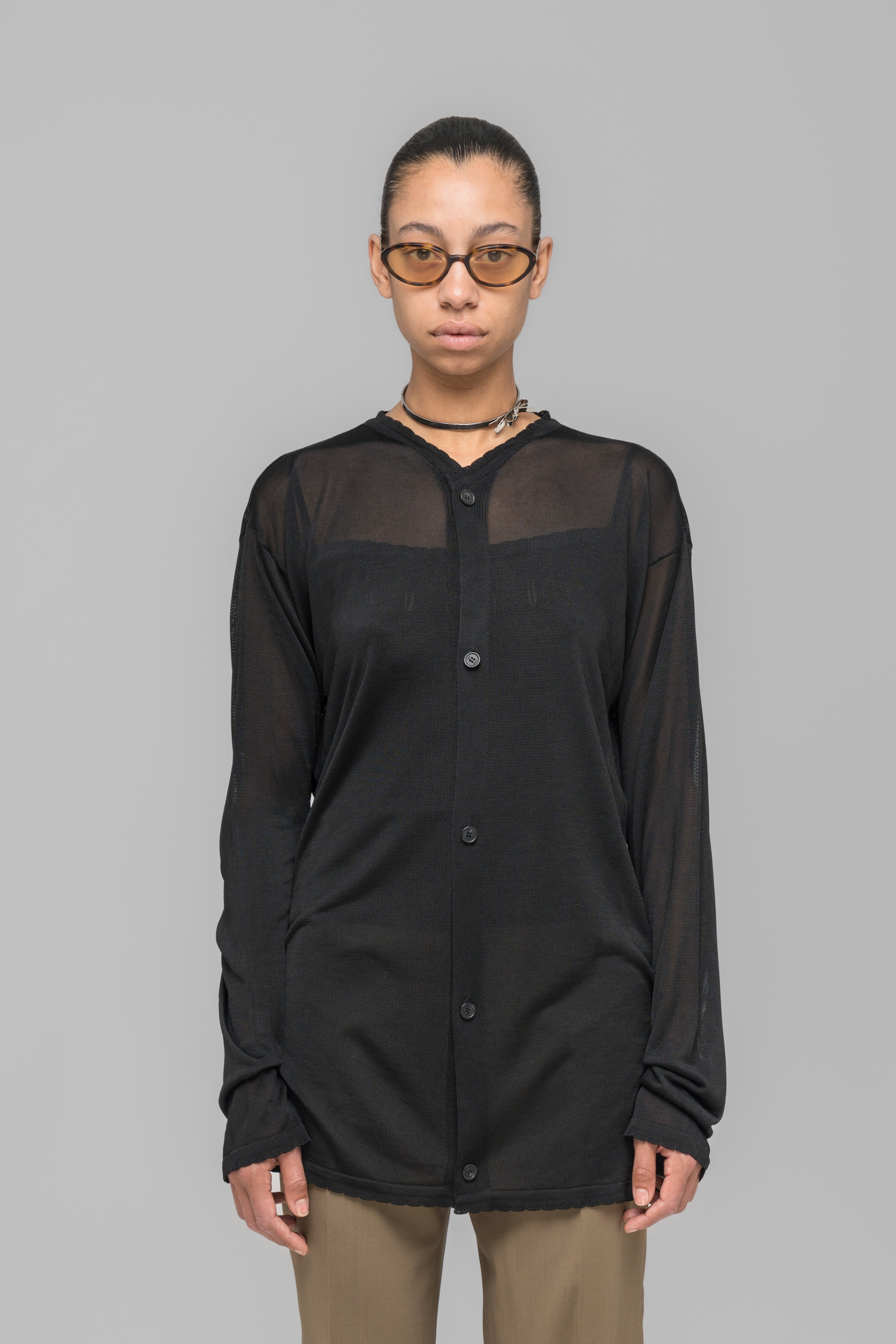 "SELFIE" KNIT CARDIGAN