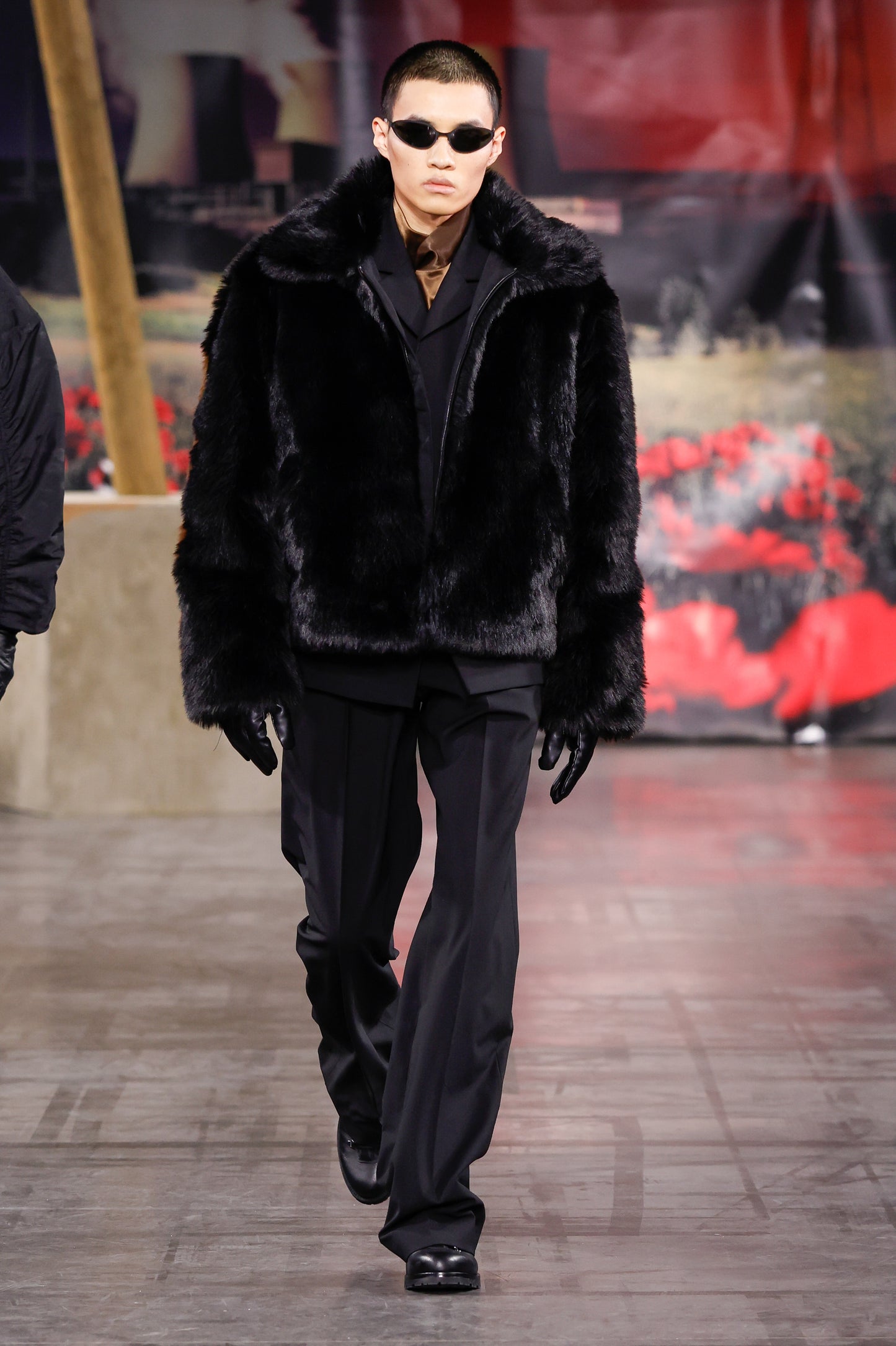 "MUDDY" FAUX FUR BLOUSON