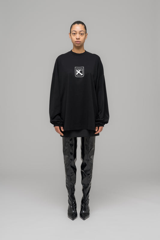 "FAINTING CROSS" OVERSIZED LONGSLEEVE