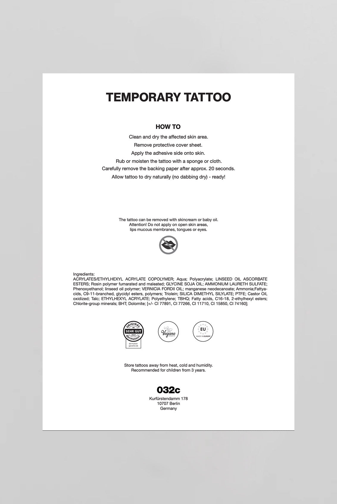 032c TATTOO SHEET