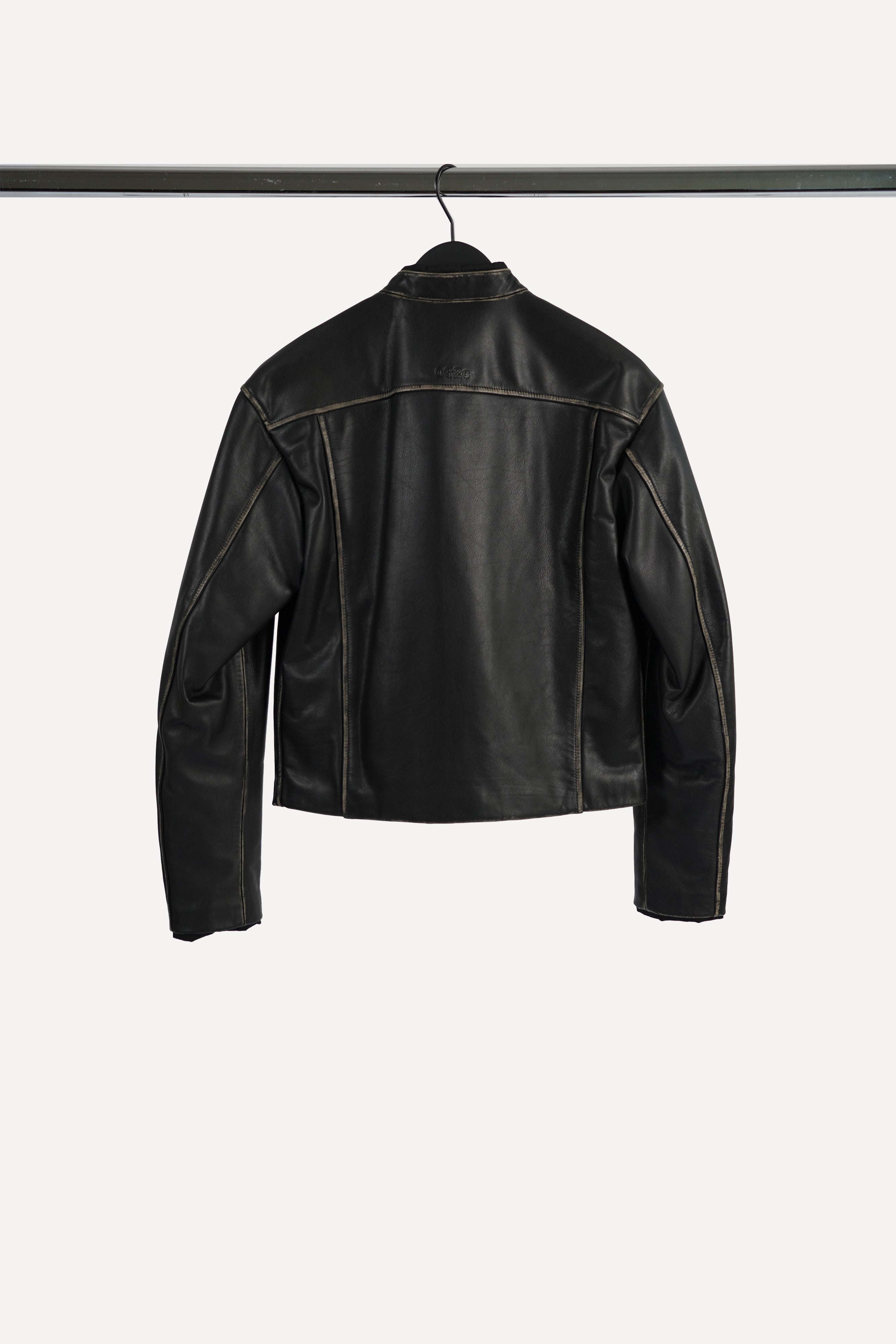 "UMA" LEATHER BIKER JACKET