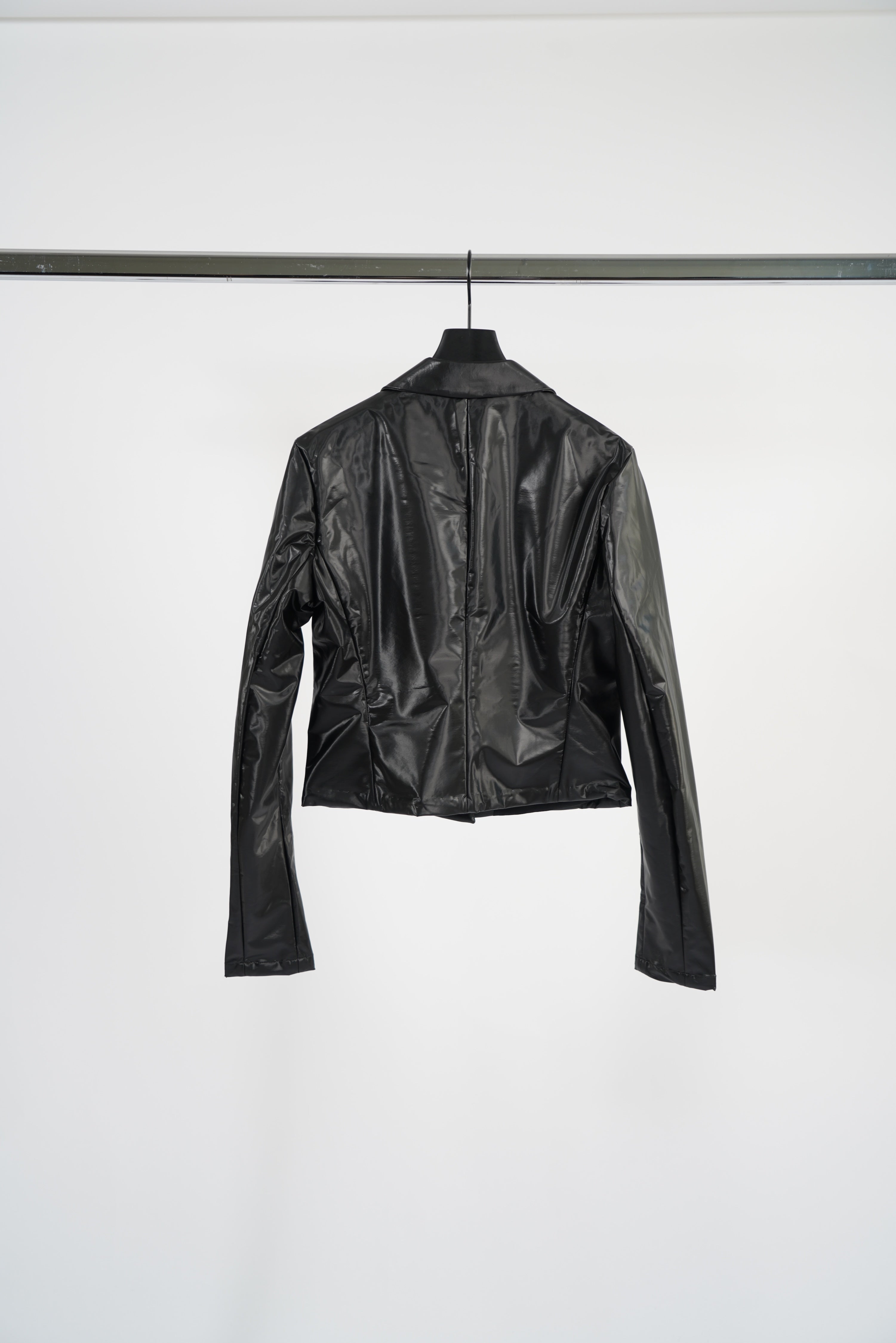 "TRAPEZE" TOO-TIGHT SUIT JACKET IN LUSTER