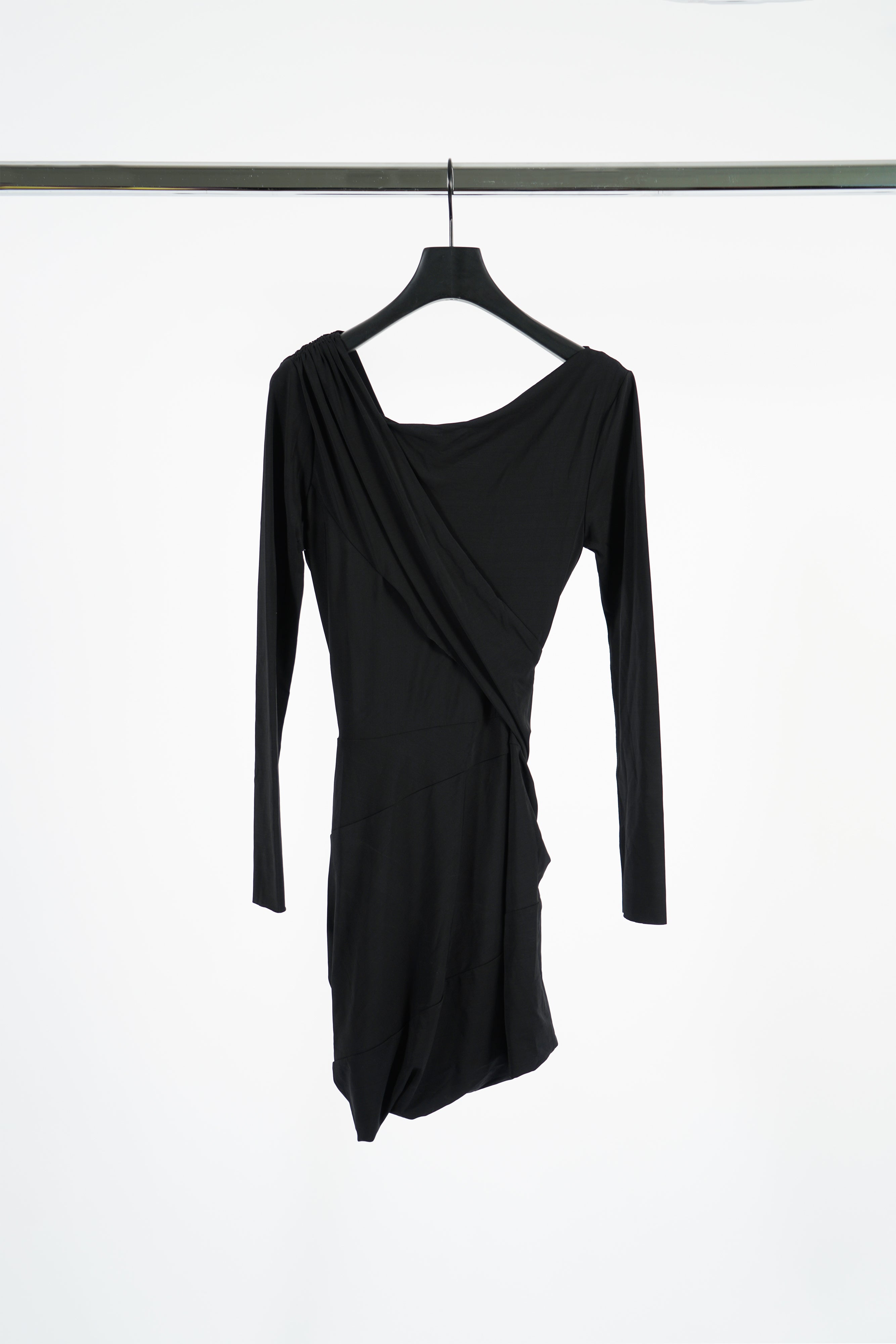 DRAPED "SWAN" MINI DRESS