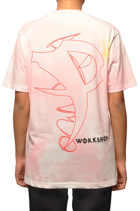 032c COSMIC WORKSHOP 'Upper' T-Shirt in Pink - 032c
