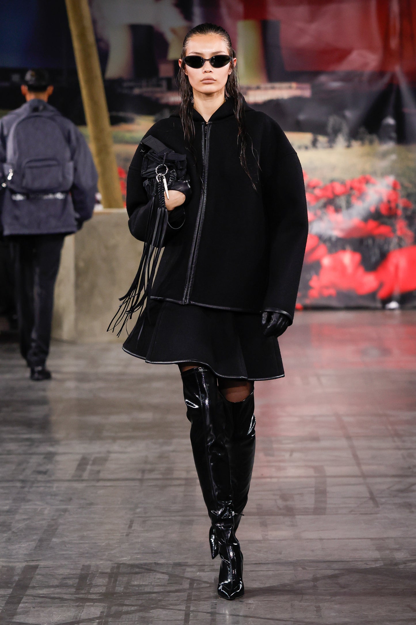 NEOPRENE ZIP UP HOODED JACKET