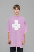 "POINT ZERO" OVERSIZED T-SHIRT FADED PINK