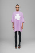 "POINT ZERO" OVERSIZED T-SHIRT FADED PINK