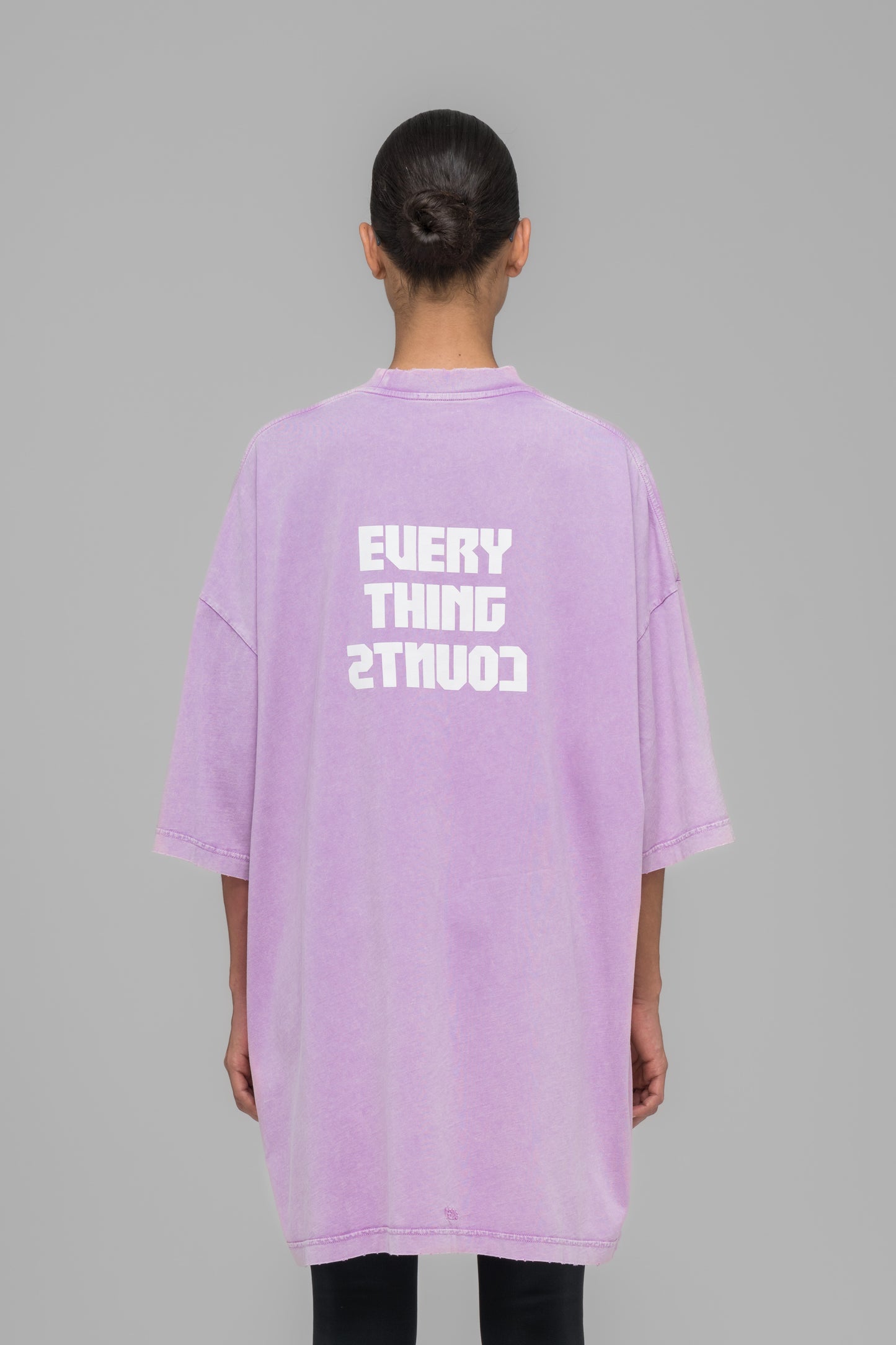 "POINT ZERO" OVERSIZED T-SHIRT FADED PINK