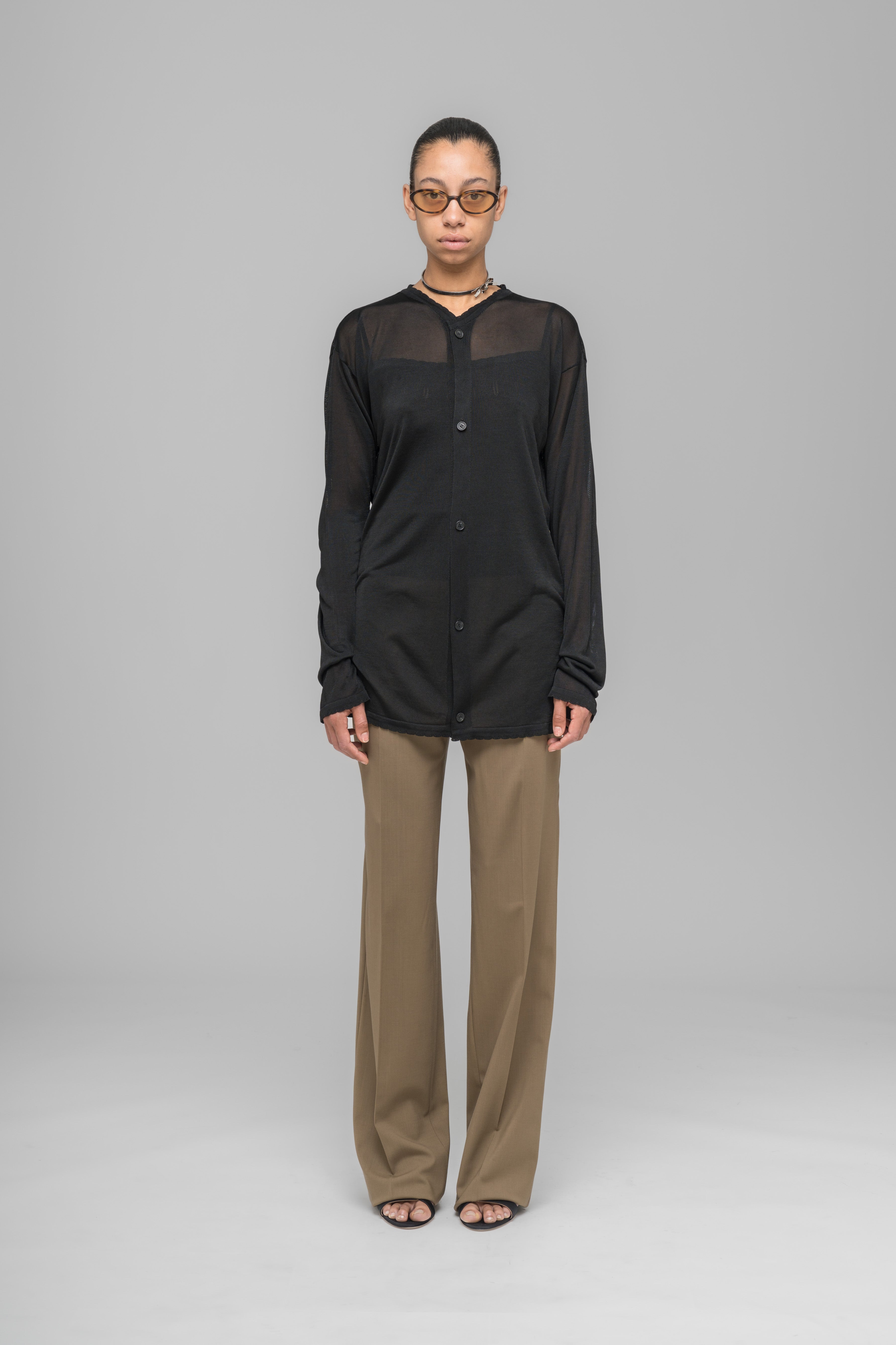 "SELFIE" KNIT CARDIGAN