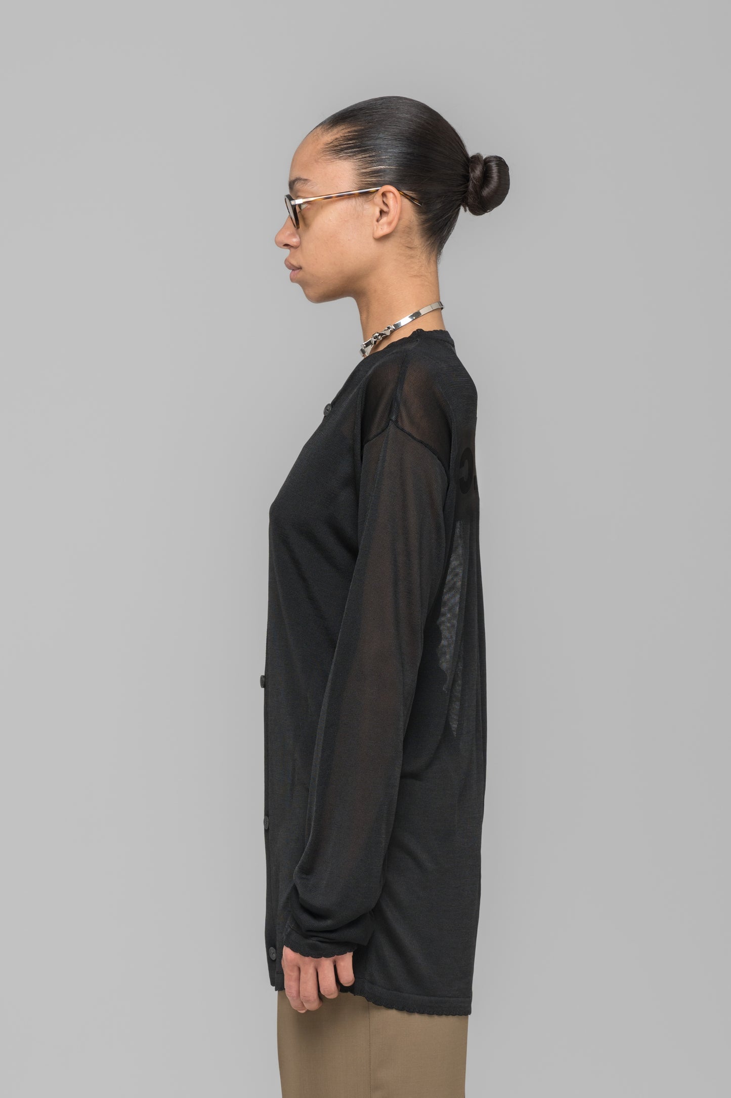 "SELFIE" KNIT CARDIGAN