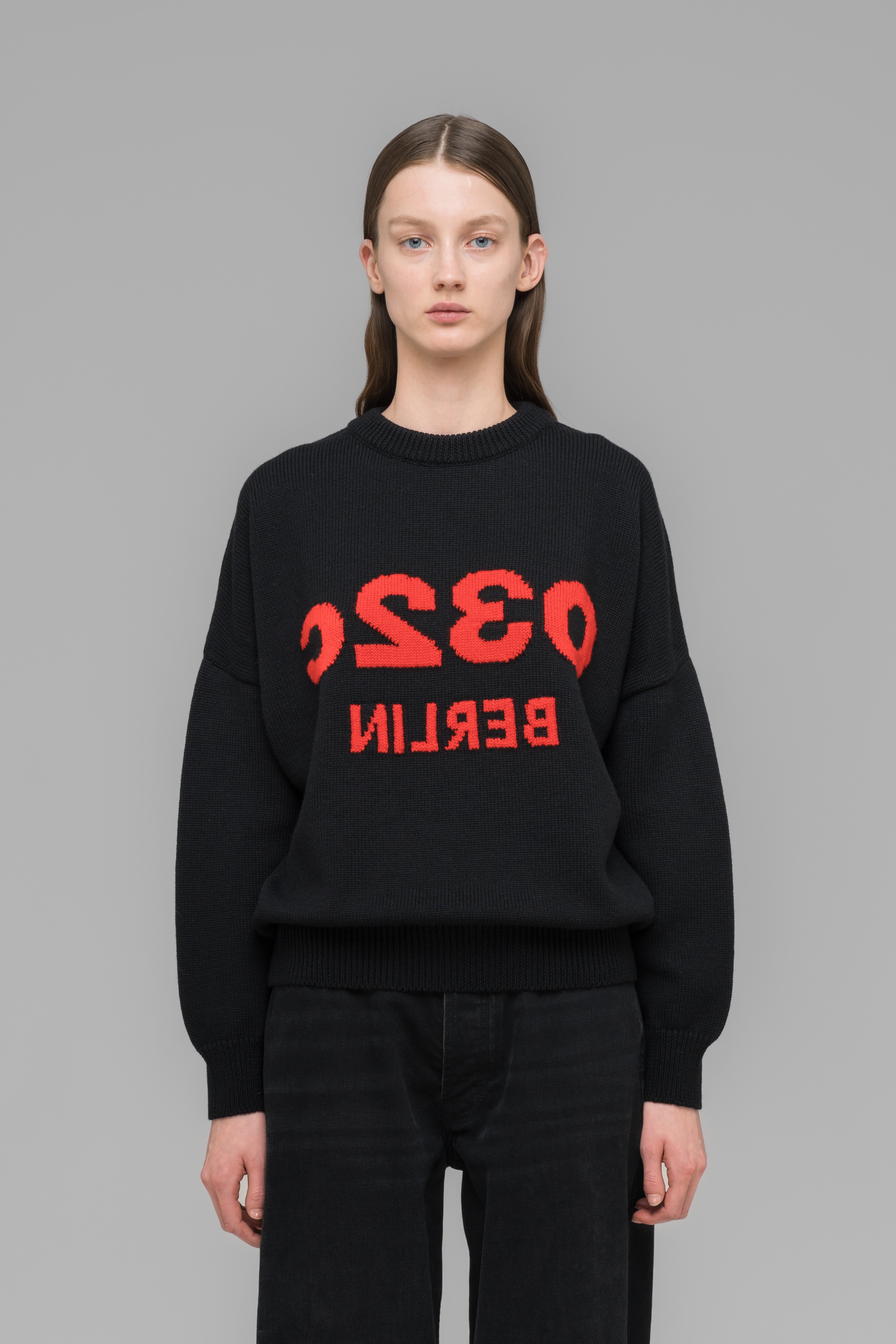 "SELFIE" SWEATER BLACK&RED - 032c