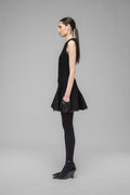 NEOPRENE WOOL SHORT DRESS