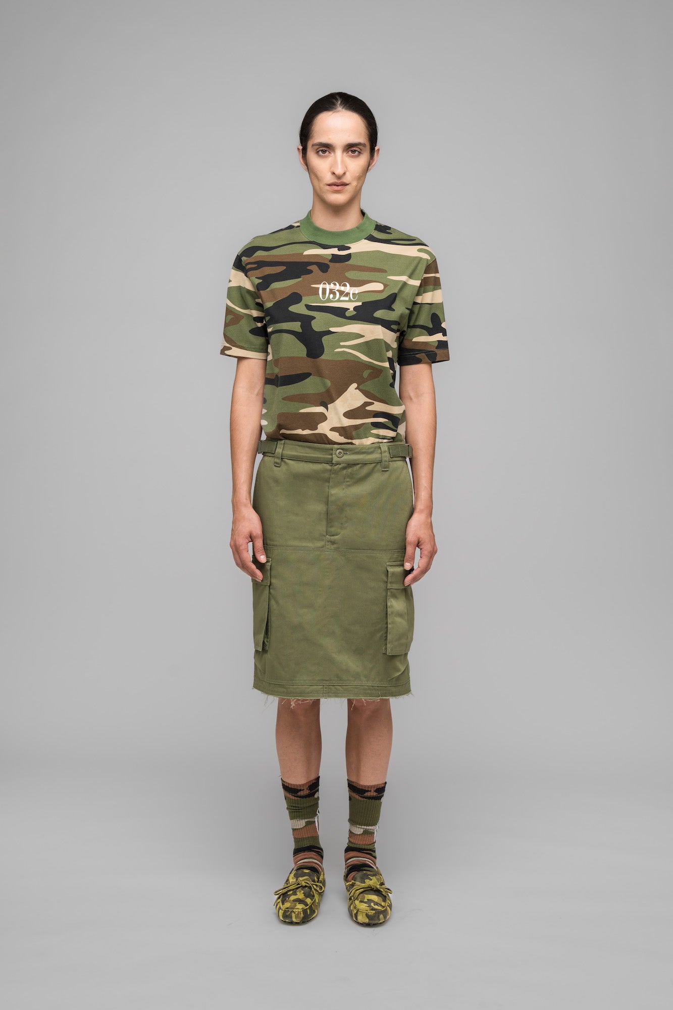 "MASKED CHOICE" CARGO SKIRT - 032c