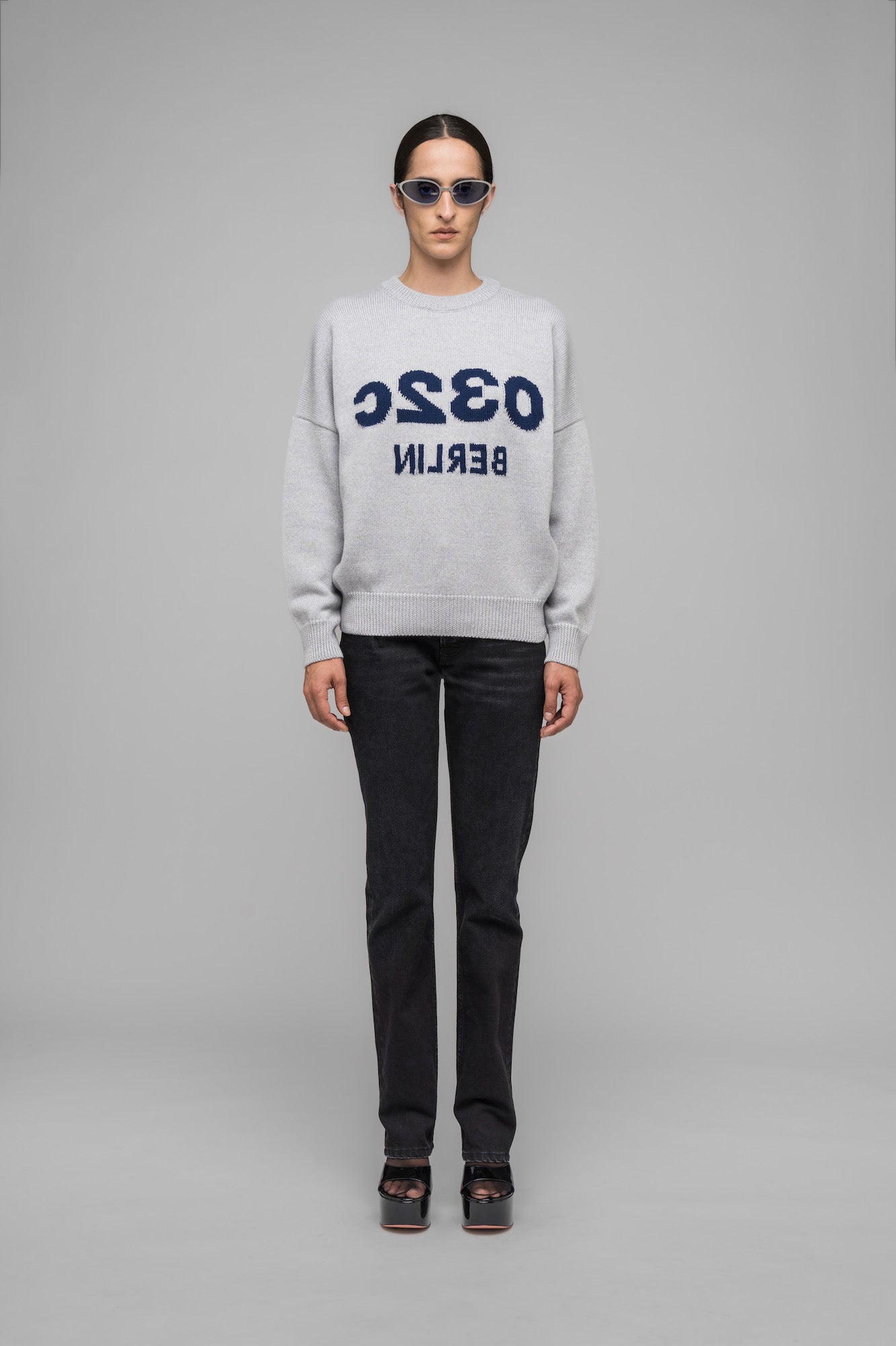 SELFIE SWEATER GREY MELANGE - 032c