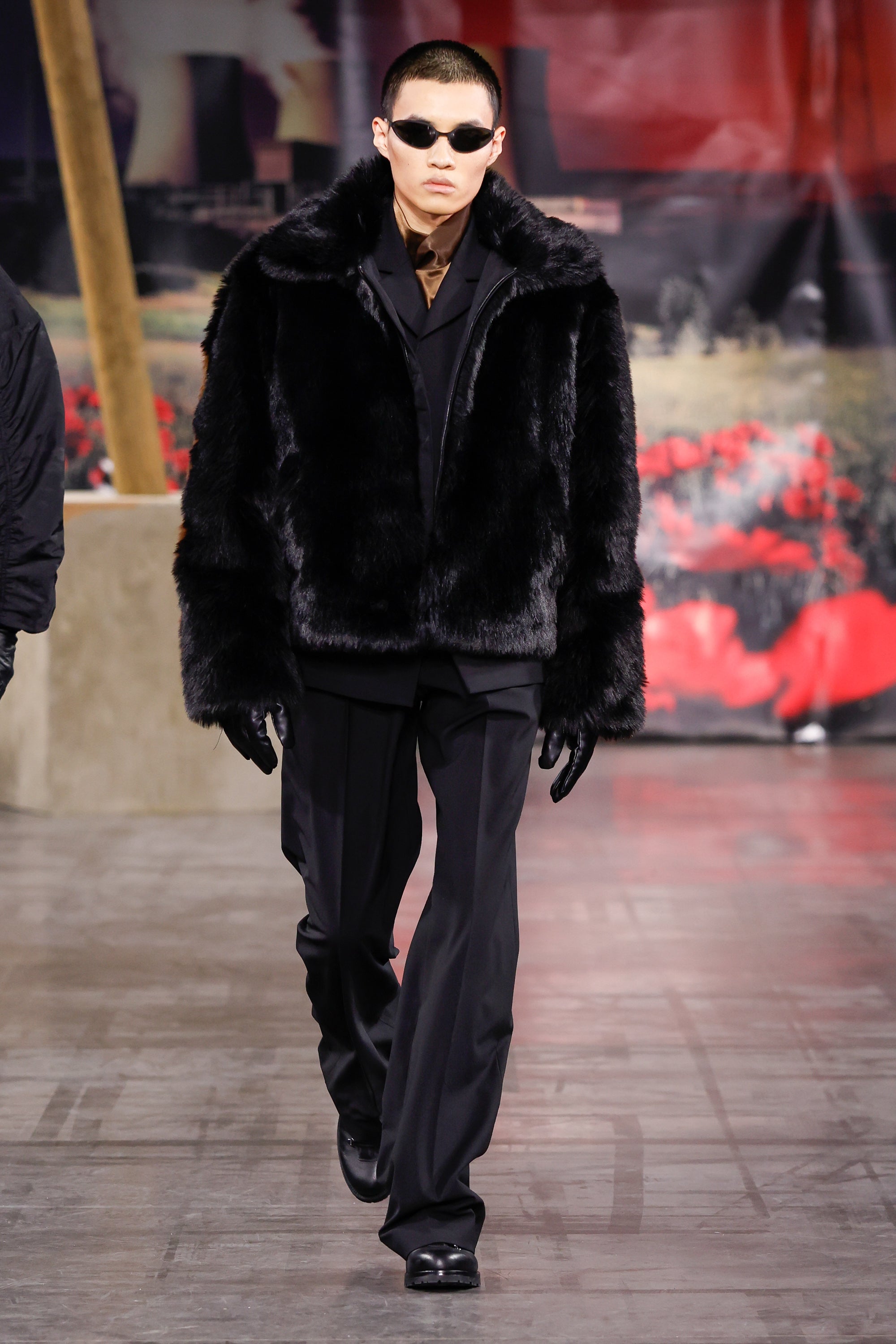 "MUDDY" FAUX FUR BLOUSON