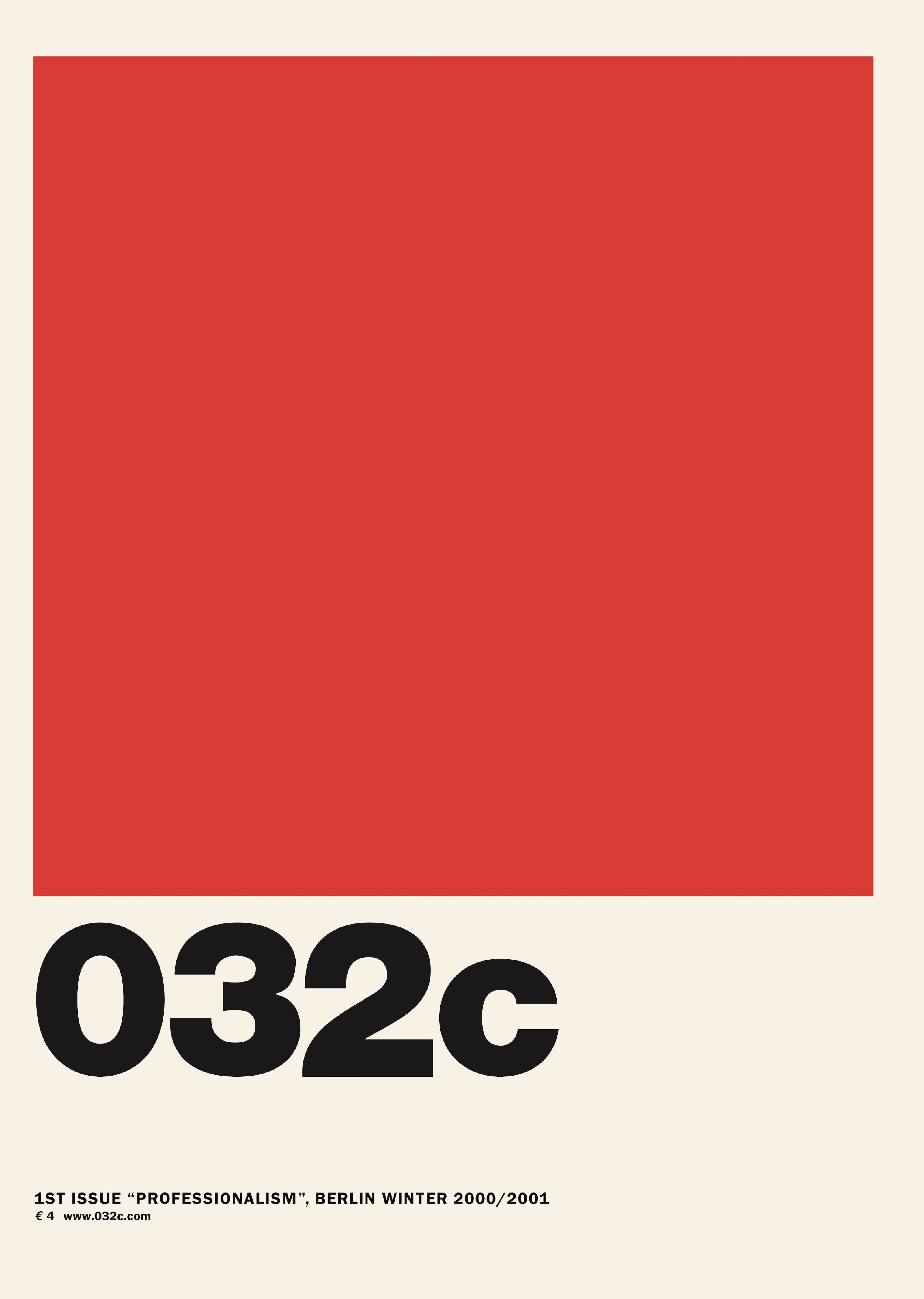 POSTER WINTER 2000/01: 1ST ISSUE - 032c