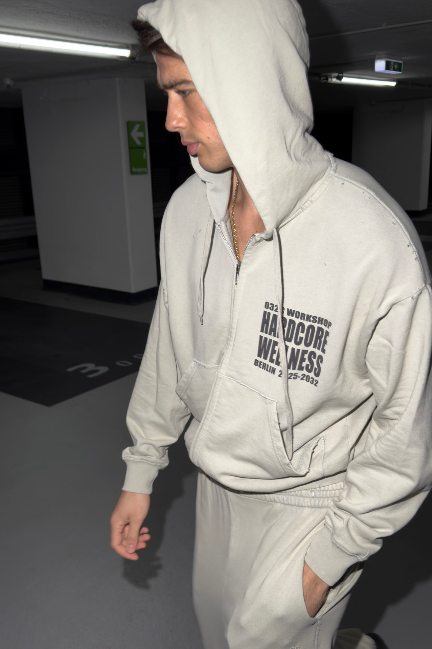 "HARDCORE WELLNESS" ZIP-UP