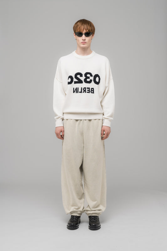 "SELFIE" SWEATER WHITE/BLACK