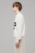"SELFIE" SWEATER WHITE/BLACK