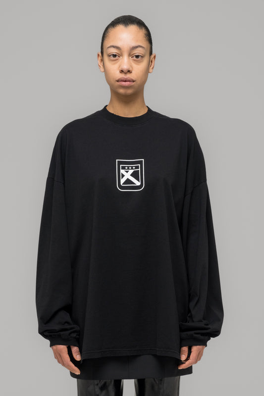 "FAINTING CROSS" OVERSIZED LONGSLEEVE