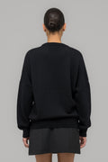 "SELFIE" SWEATER BLACK/BLACK MELANGE