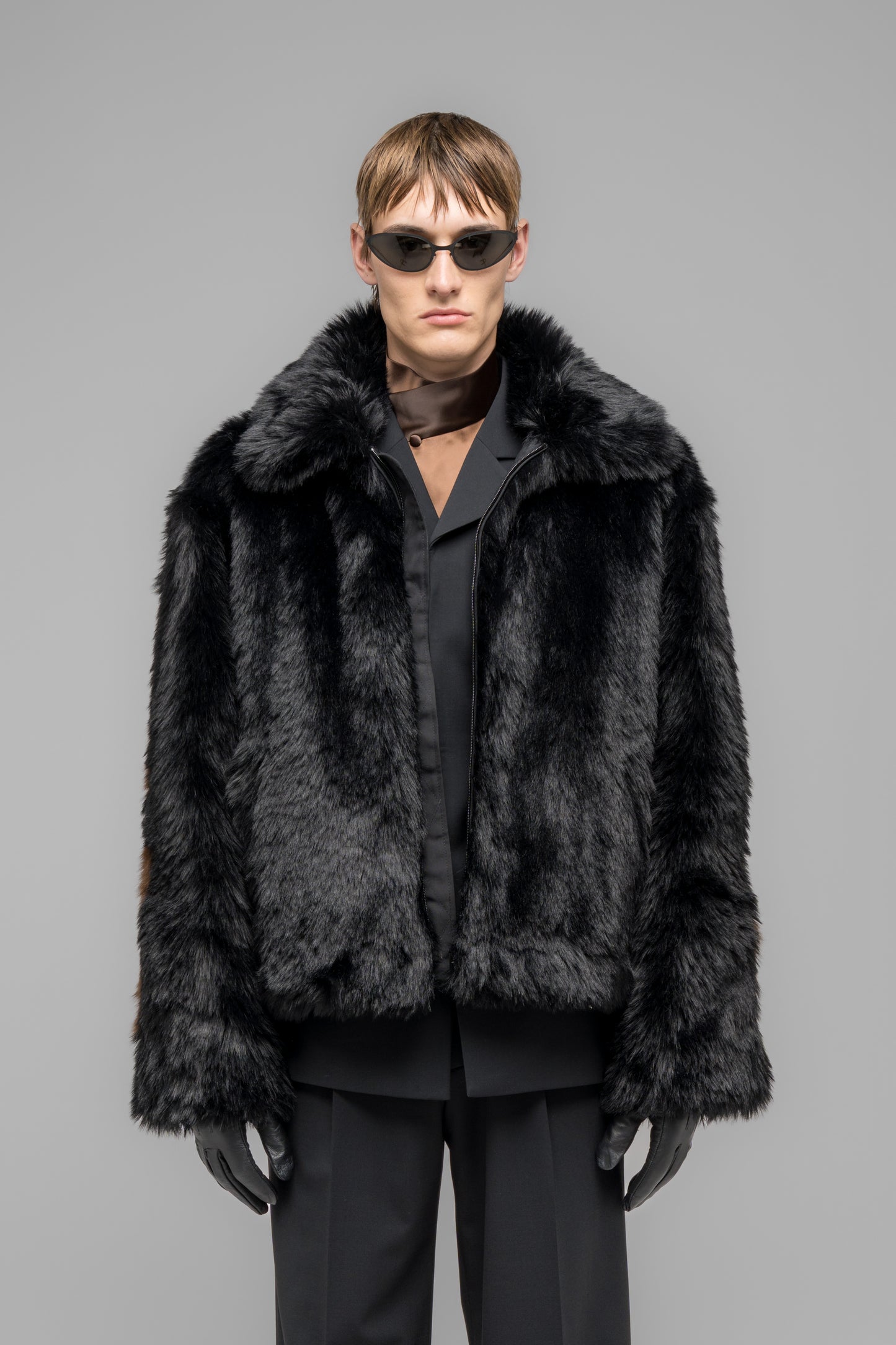"MUDDY" FAUX FUR BLOUSON