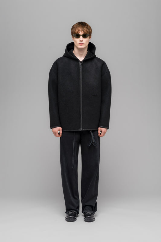 NEOPRENE ZIP UP HOODED JACKET