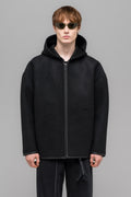 NEOPRENE ZIP UP HOODED JACKET