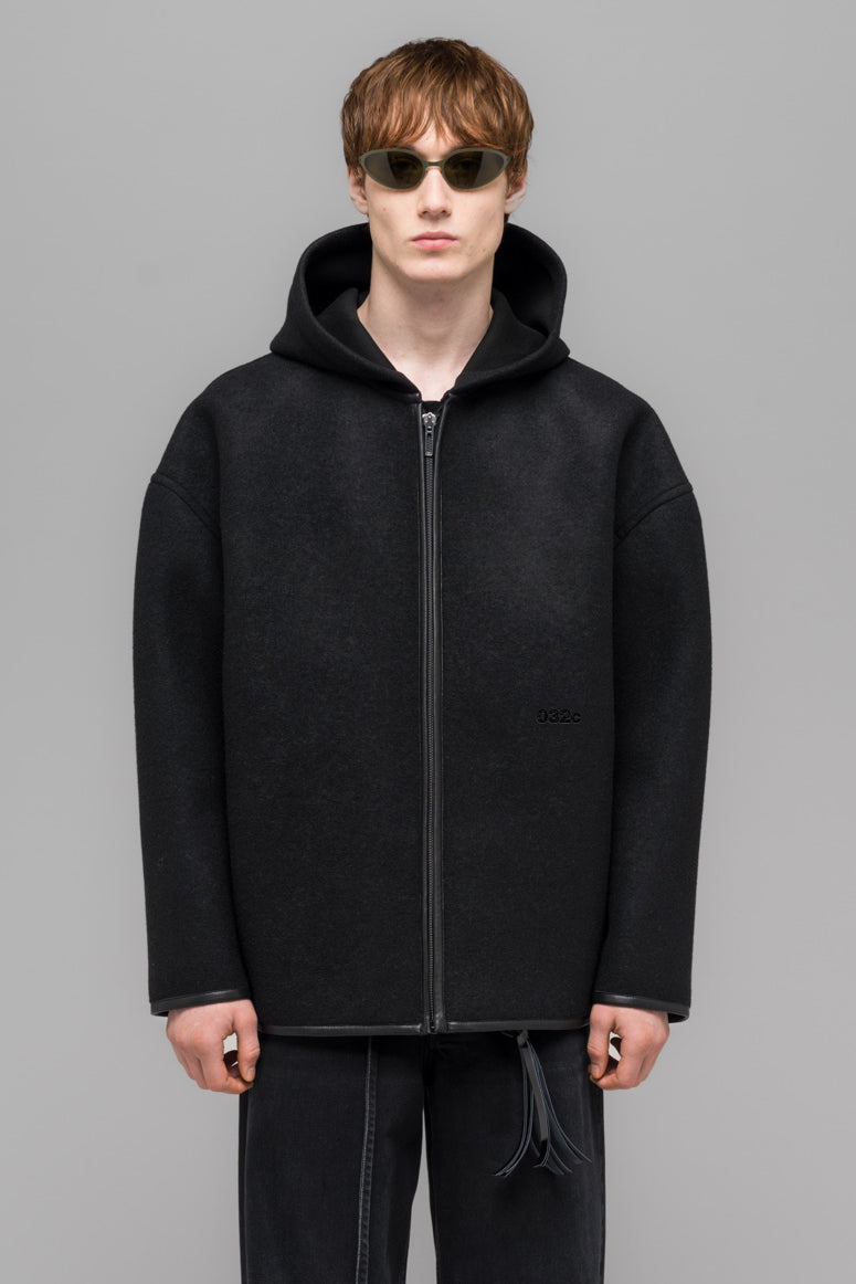 NEOPRENE ZIP UP HOODED JACKET
