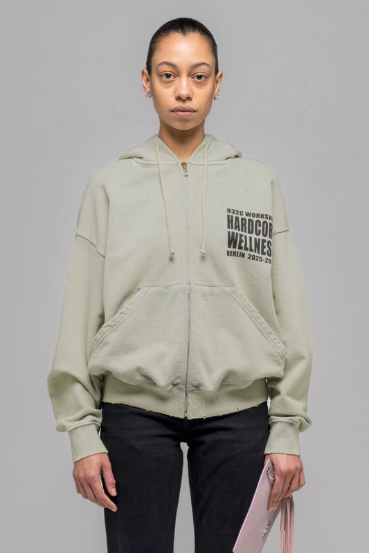 "HARDCORE WELLNESS" ZIP-UP