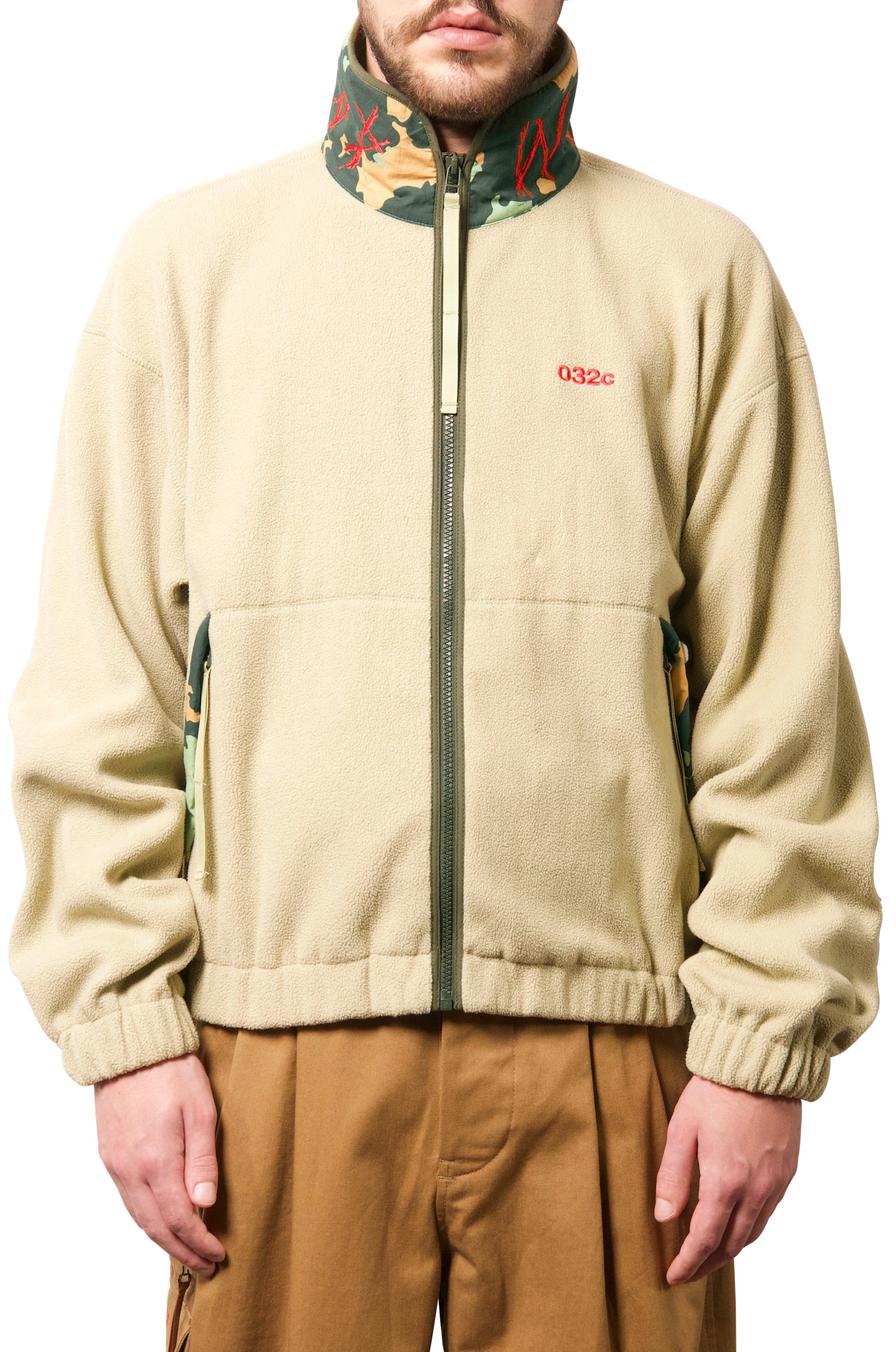 032c WWB “Chevignon by 032c” Fleece Jacket Cement Green - 032c
