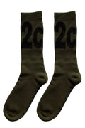 032c WWB 'MAX' Socks Washed Hunters Green/Black - 032c
